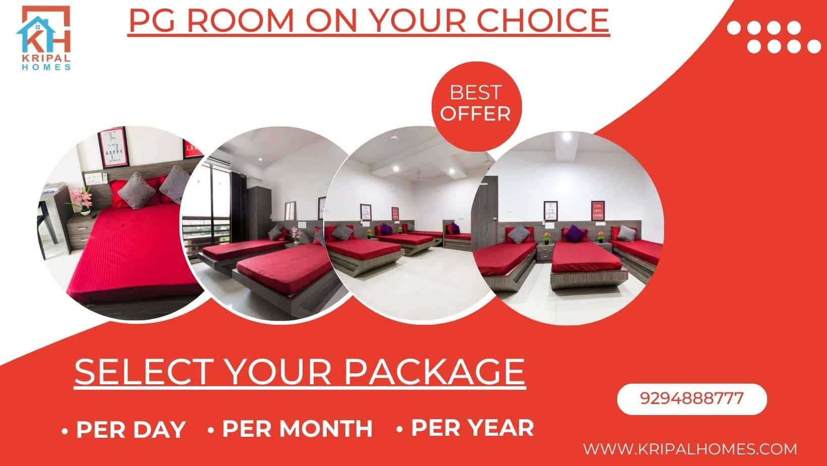 PG in Ahmedabad per day and per month
